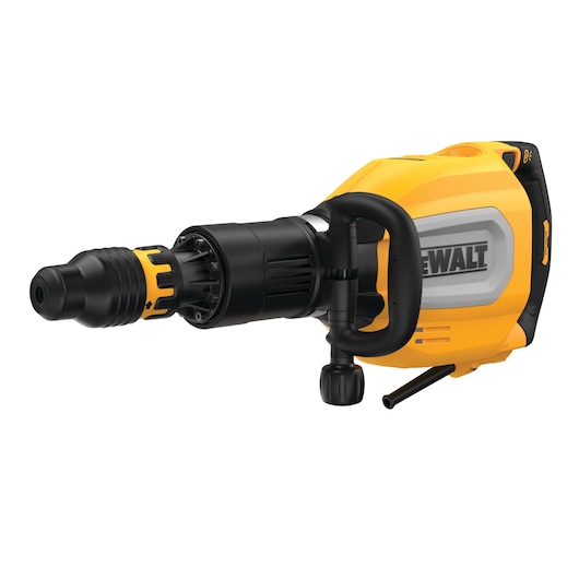 DEWALT D25911K demolition hammer in yellow and black, shown close up against a white background.