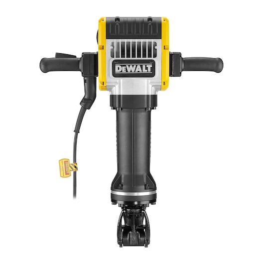DEWALT D25981K electric demolition hammer with side handles, shown front view on white background.
