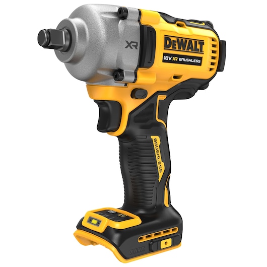 DEWALT DCF891N 18V XR brushless impact wrench, yellow and black, cordless, no battery attached.
