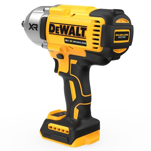 DEWALT DCF900N 18V XR brushless cordless impact wrench in yellow and black.