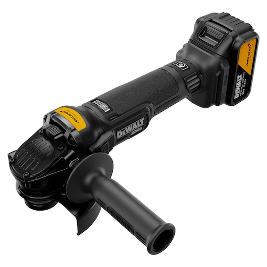 DEWALT DCG45MP2T-QW, DCG45MP2T cordless grinder tool, black, product for photography category.
