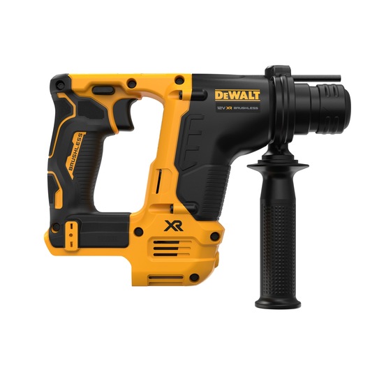 DEWALT DCH072NT, DCH072N, DCH072N-XJ cordless brushless tool for photography, shown in yellow and black.