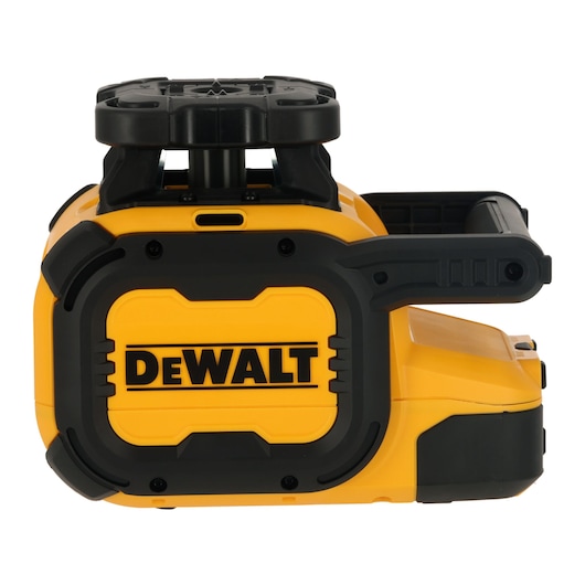 A DEWALT branded yellow and black photography tool, model DCLE05211R, with a rugged design and a handle, suitable for professional use.