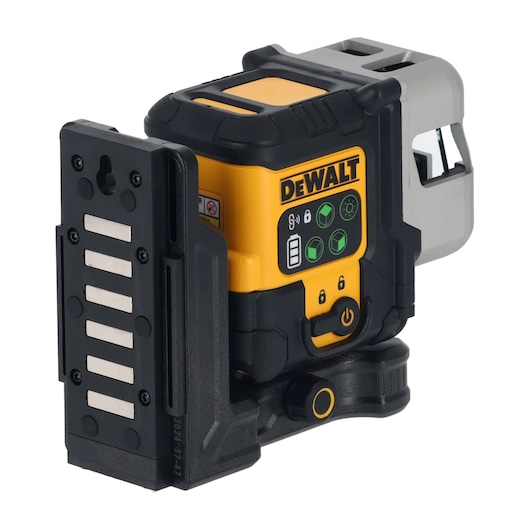DEWALT DCLE14301G green laser level device for precise alignment in construction and photography tasks.
