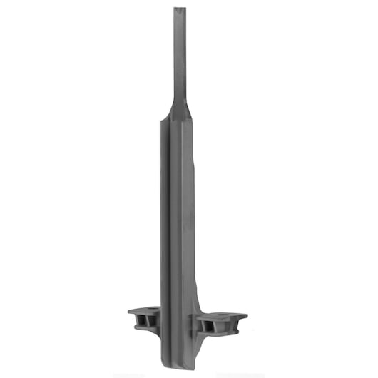 DEWALT DCN9301 specialized metal tool accessory with a flat blade and mounting base, shown upright.