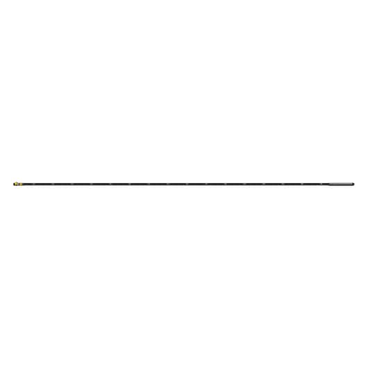 A long, black extension pole accessory for DEWALT tools, shown against a white background.