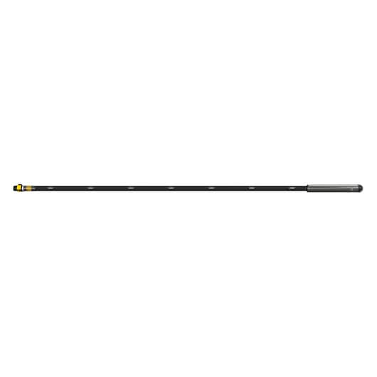 A long black extension pole with a yellow connector and grey end, designed for DEWALT DCPS3592 photography equipment.