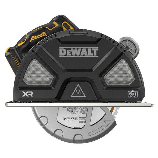 DEWALT saw for photography, models DCS383N and DCS383N-XJ, shown with blade and XR marking.