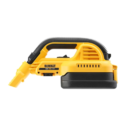DEWALT DCV517N 18V cordless handheld vacuum cleaner shown in yellow and black.