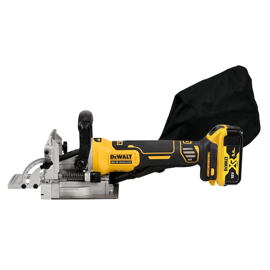 DEWALT cordless tool DCW682P2-QW, DCW682P2 for photography, yellow-black design, with dust bag.