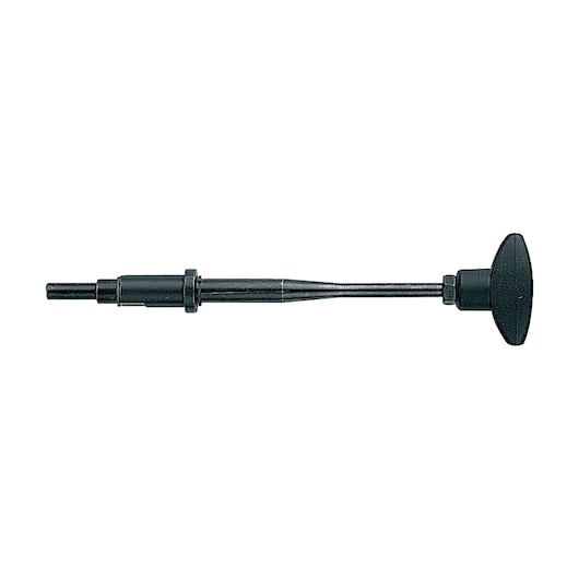 Black metal photography accessory with a handle and cylindrical shaft, shown on a white background.