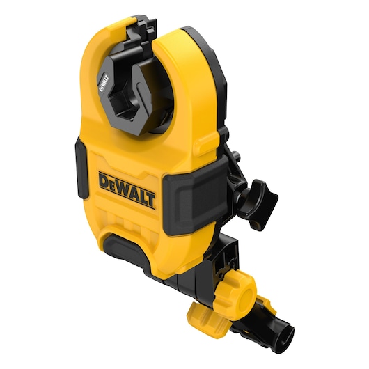 DEWALT DT20562 yellow and black photography accessory with adjustment knobs and branded logo.