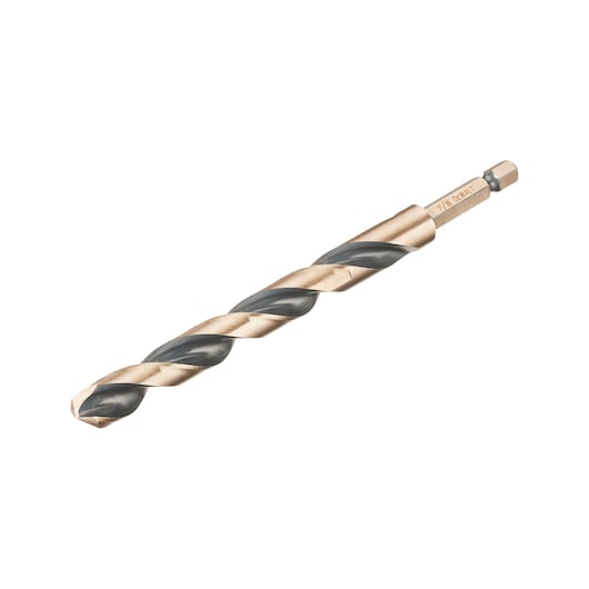 A DEWALT metal drill bit with a hex shank, shown against a white background.