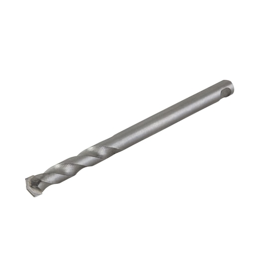 A single DEWALT masonry drill bit with a spiral fluted design and a carbide tip, used for drilling into concrete, stone, or brick.