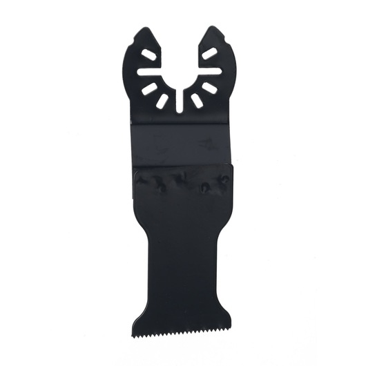 Black DEWALT oscillating tool blade for cutting, shown upright against a white background.