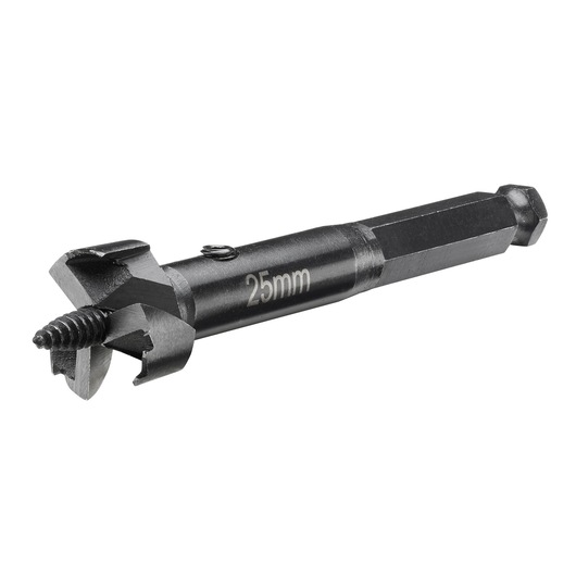 A DEWALT DT4575 wood drill bit with a hexagonal shank and a cutting diameter of 25mm, photographed on a white background.