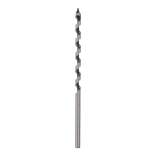 A single metal auger drill bit with a spiral design and a screw tip, shown against a white background.
