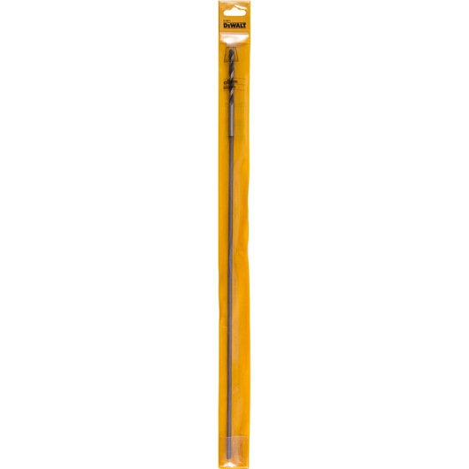A DEWALT DT4871 drill bit in its original yellow packaging, shown vertically and fully sealed.