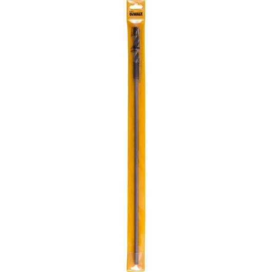 DEWALT DT4874 long drill bit in yellow packaging for masonry drilling, displayed vertically.