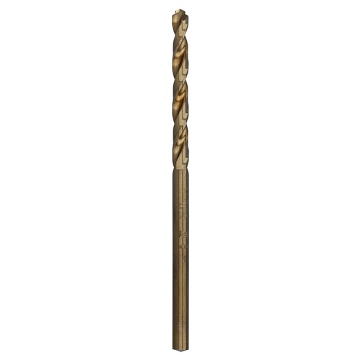 A DEWALT DT4938 metal drill bit with a gold finish, shown upright against a plain white background.