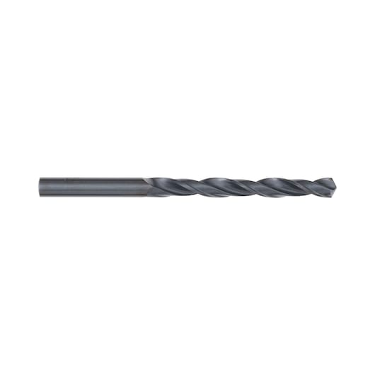 A single metal drill bit with a twisted shaft, shown against a white background.