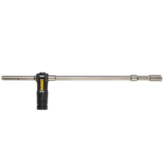 DEWALT DT60234 long metal drill bit with black attachment, designed for heavy-duty drilling tasks.