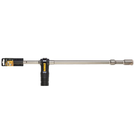 DEWALT DT60235 long metal drill bit with handle attachment, shown on a white background.