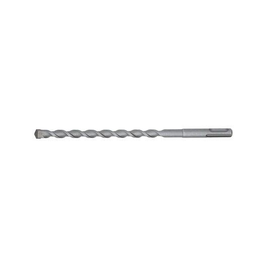 Silver DEWALT SDS-plus masonry drill bit with spiral design shown on a white background.