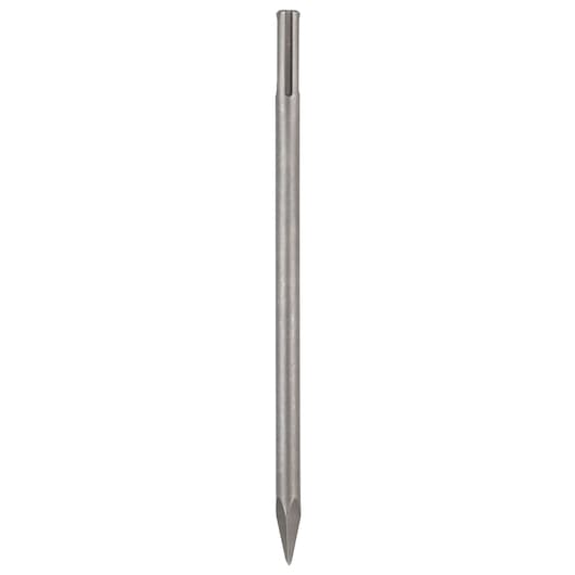 A DEWALT pointed chisel bit for demolition or concrete breaking, shown vertically on a white background.