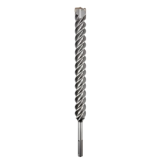 A single DEWALT masonry drill bit with a spiral flute and a carbide tip, designed for use with rotary hammer drills. The bit is shown vertically against a white background.