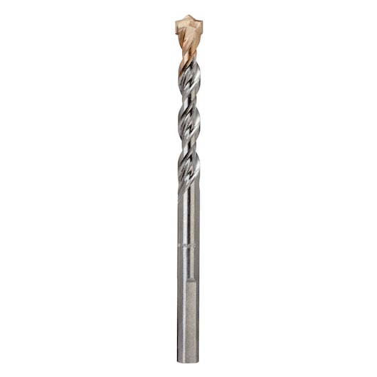 A DEWALT DT6677 masonry drill bit with a carbide tip, shown upright on a white background.