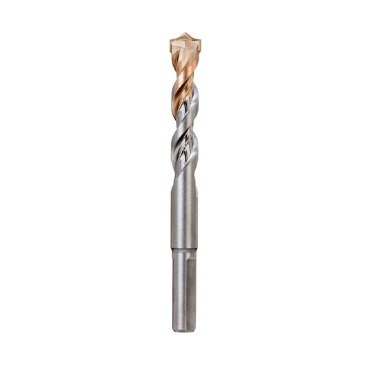 A DEWALT DT6690 masonry drill bit with a reinforced tip and spiral design on a white background.