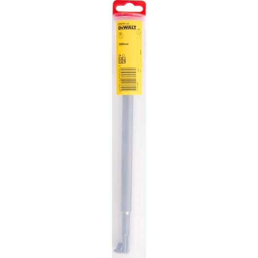DEWALT DT6751 300mm chisel in retail packaging with yellow label and barcode visible.