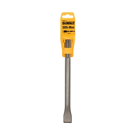 DEWALT SDS-Max chisel in yellow packaging, DT6822 model, standing upright on a white background.