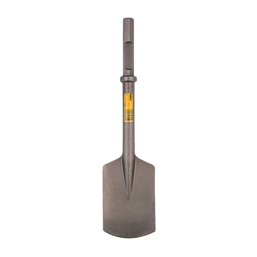 DEWALT DT6928 steel spade chisel with flat blade, used for demolition and construction tasks.