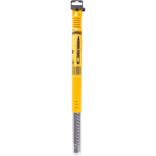 DEWALT DT6940 yellow packaged drill bit for masonry, shown upright with barcode and hanging hook.