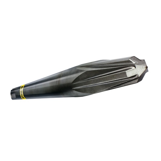 A DEWALT branded metal tapered reamer tool with fluted cutting edges, used for enlarging or finishing holes in materials. The tool is shown isolated on a white background.