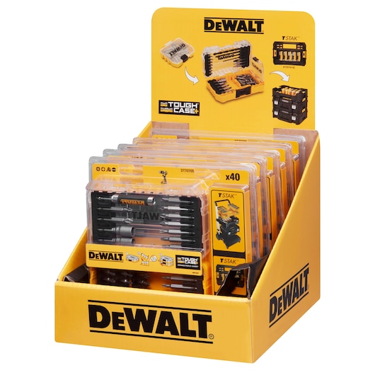 DEWALT DT70705 drill bit set display box with multiple Tough Case packs for sale.