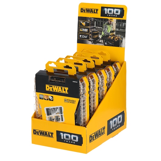 DEWALT DT70784 Tough Case display box with multiple tool cases, 100 Years edition.
