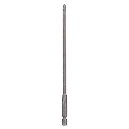 A long DEWALT Phillips screwdriver bit with hex shank, shown upright against a white background.