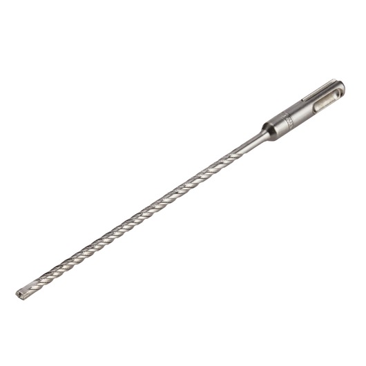 A DEWALT DT8907 SDS-plus masonry drill bit made of metal, featuring a long, spiral shaft and designed for drilling in concrete, stone, and masonry.
