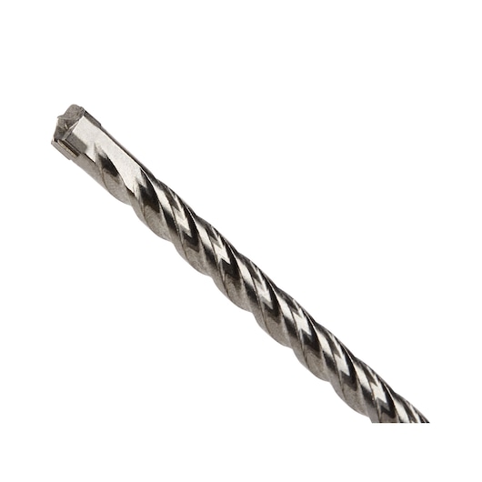 Close-up image of a DEWALT DT8935 drill bit with a twisted metal design on a white background.