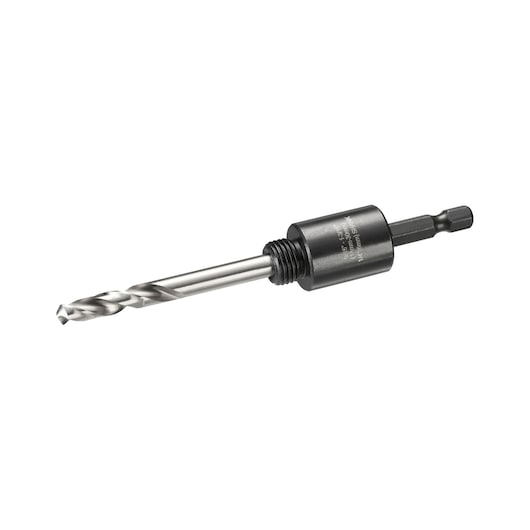 DEWALT drill bit with adapter shown on a white background, designed for use with power tools.