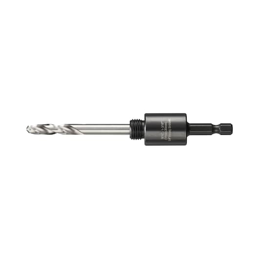 DEWALT drill bit with hex shank and black adapter, shown against a white background.