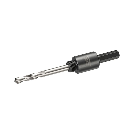 DEWALT drill bit with hex shank and cylindrical body for use with power tools.