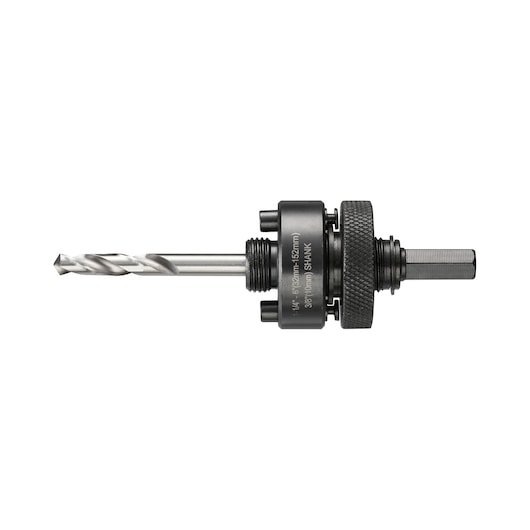 DEWALT DT90368 hole saw arbor with pilot drill bit for mounting hole saw accessories.