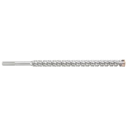 A long, metallic DEWALT rotary hammer drill bit with a spiral flute design and SDS-Max shank, suitable for masonry or concrete drilling.