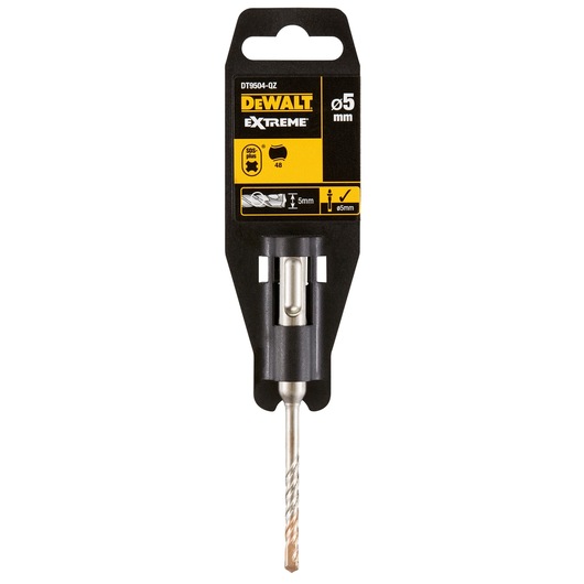 DEWALT Extreme SDS-plus masonry drill bit, model DT9504, 5 mm diameter, in retail packaging.
