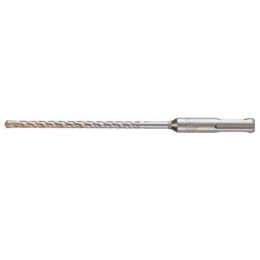 A DEWALT DT9505 SDS-plus masonry drill bit with a metallic finish, featuring a spiral flute and chisel tip.