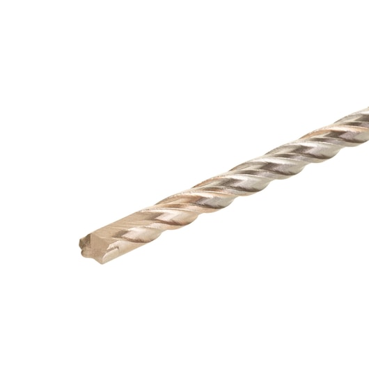 Close-up image of a DEWALT DT9521 masonry drill bit with a spiral flute design, isolated on a white background.
